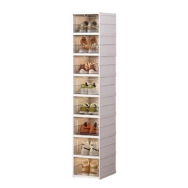 TS Modern Living กล่องวางรองเท้า 8 ชั้น ฝาใสสีขาว - TS Modern Living, ของใช้ภายในบ้าน