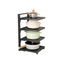 TS Modern living ชั้นวางภาชนะ สีดำ ด้านเดียว - TS Modern Living, ห้องครัวและอุปกรณ์