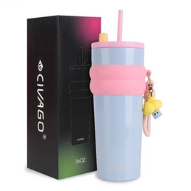 TS Modern living แก้วกาแฟสแตนเลสซับเซรามิกพร้อมฝาปิดขวดสูญญากาศ - TS Modern Living, ห้องครัวและอุปกรณ์