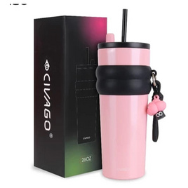 TS Modern living แก้วกาแฟสแตนเลสซับเซรามิกพร้อมฝาปิดขวดสูญญากาศ - TS Modern Living, ห้องครัวและอุปกรณ์