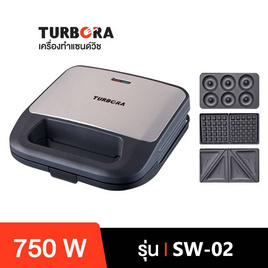 TURBORA เครื่องทำแซนวิช, วาฟเฟิล, โดนัท  รุ่น SW-02 - TURBORA, เครื่องทำแซนวิส