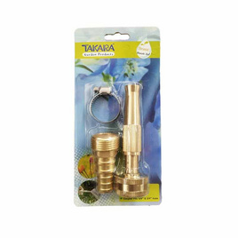 Takara ชุดหัวฉีดน้ำทองเหลืองพร้อมข้อรัดเหล็ก - Takara, 7Online