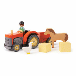 Tender Leaf Toys ของเล่นไม้ รถแทรกเตอร์ฟาร์ม Farmyard Tractor - Tender Leaf Toys, ของเล่นเพื่องานอดิเรก