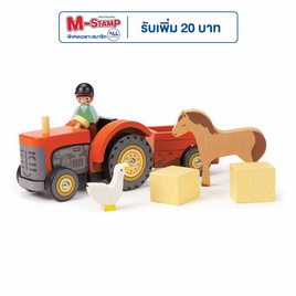 Tender Leaf Toys ของเล่นไม้ รถแทรกเตอร์ฟาร์ม Farmyard Tractor - Tender Leaf Toys, ของเล่น