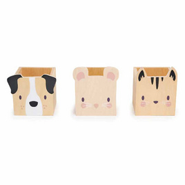 Tender Leaf Toys เฟอร์นิเจอร์เด็ก-ไม้ กล่องดินสอลายสัตว์น้อย Pet Pencil Holders - Tender Leaf Toys, 7Online