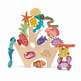 Tender Leaf Toys ของเล่นไม้ ตัวต่อสัตว์น้อยแห่งท้องทะเล Stacking Coral Reef - Tender Leaf Toys, ของเล่นเพื่องานอดิเรก