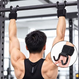 Thai sun Sport ถุงมือตะขอฝึกกำลังมือ ไนลอน พร้อมสายรัด - Thai sun sport, อุปกรณ์ฟิตเนสและเครื่องออกกำลังกาย