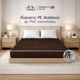 Thames ที่นอนยาง PE หุ้มหนัง PVC ความหนา 6 นิ้ว สีน้ำตาล - Thames, เครื่องนอน