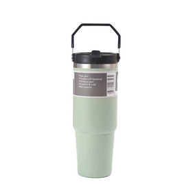 TinTin Shop แก้วเก็บอุณหภูมิแบบมีหูหิ้ว 890 ML -เขียว - TinTin Shop, อุปกรณ์จัดเก็บอาหาร