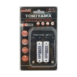 Toriyama แท่นชาร์จ+ถ่านชาร์จ รุ่น AA1200 Pack2 - Toriyama, แบตเตอรี่พร้อมเครื่องชาร์จ