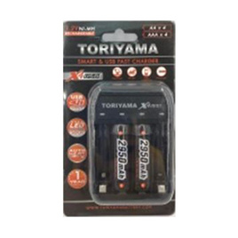 Toriyama แท่นชาร์จ+ถ่านชาร์จ รุ่น AA2950 Pack2 - Toriyama, แบตเตอรี่พร้อมเครื่องชาร์จ