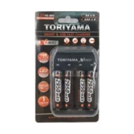 Toriyama แท่นชาร์จ+ถ่านชาร์จ รุ่น AA2950 Pack4 - Toriyama, แบตเตอรี่พร้อมเครื่องชาร์จ