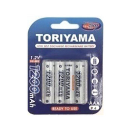 Toriyama ถ่านชาร์จ รุ่น AAA1200 Pack 4 - Toriyama, ถ่านชาร์จ