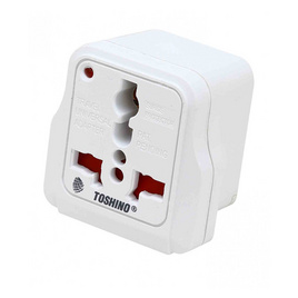 Toshino ปลั๊กแปลงขาแบน 3P มี Surge รุ่น DD-P1S - Toshino, Toshino Adapter