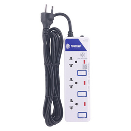 Toshino รางปลั๊ก มอก. 3 ช่อง ป้องกันไฟกระชาก สายยาว 5 เมตร รุ่น ET-9135M - Toshino, Toshino Power Strip