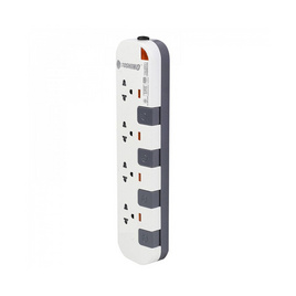 Toshino รางปลั๊กไฟ 4 ช่อง 4 สวิตซ์ ยาว 10 เมตร รุ่น P4310-10M - Toshino, Toshino Power Strip