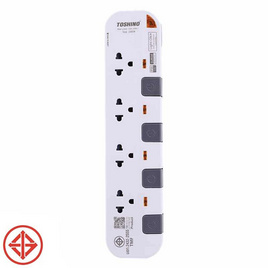 Toshino รางปลั๊ก มอก. 4 ช่อง ป้องกันไฟกระชาก สายยาว 5 เมตร P4375-5M - Toshino, ปลั๊กไฟมาตราฐาน