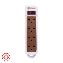 Toshino รางปลั๊กไฟ 4 ช่อง สาย VCT 3 x 0.75 ยาว 3 เมตร N1-375-3M (WH) - Toshino, Toshino Power Strip
