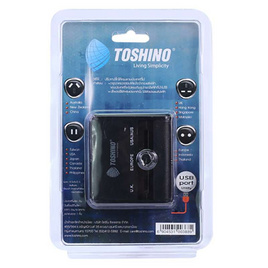 Toshino ปลั๊กแปลง Travel Adapter 4in1 2 USB รุ่น DE-206 - Toshino, Toshino Adapter