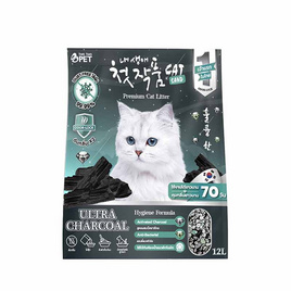 Two Two Pet ทรายแมวภูเขาไฟเกาหลี กลิ่นชาร์โคล 12 ลิตร - Easy Cat Gold, ห้องน้ำและผ้าอ้อมสัตว์