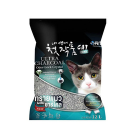 Two Two Pet ทรายแมวภูเขาไฟเกาหลี กลิ่นชาร์โคล 12 ลิตร - Easy Cat Gold, สัตว์เลี้ยงโดนใจ