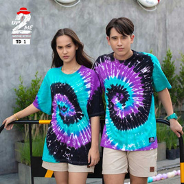 UP2ME เสื้อมัดย้อม ผ้าคอตตอน รุ่น TD1 - Up2me style, แฟชั่นผู้หญิง