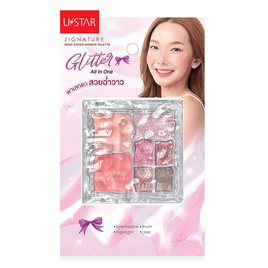 U Star พาเลทตาและแก้ม Zignature Maxx Cover Mirror Palette 4x0.65 กรัม+2x2.2 กรัม+1.4 กรัม - Ustar, ทาตา