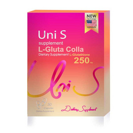 Uni S แอล-กลูต้า คอลลา บรรจุ 30 แคปซูล - Uni S, Beauty Supplement ผิวฉ่ำอิ่มน้ำ ท้าลมฝน