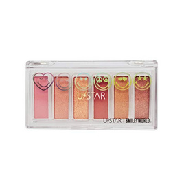 Ustar พาเลทอายแชโดว์ Smileyworld Preppy Palette (6x1ก.) - U Star, 7Online