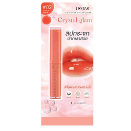 Ustar ลิปสติก Zignature Maxx Cover Crystal Glam Lipstick 1.8 กรัม - U Star, เครื่องสำอาง