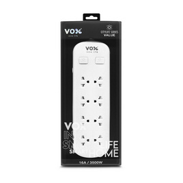 VOX ปลั๊กไฟ CITY LIFE 3เมตร รุ่น CTA-820 - VOX, รางปลั๊กไฟ