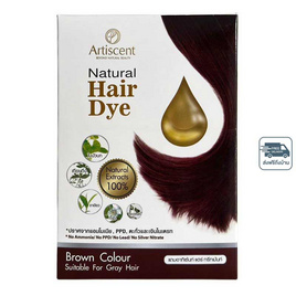 V Nature สมุนไพรปิดผมขาว Artiscent Natural Hair Dye สีน้ำตาลธรรมชาติ 230 กรัม - V Nature, ดูแลเส้นผม
