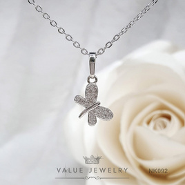 ValueJewelry สร้อยคอพร้อมจี้ ฝังคริสตัลแท้ ลายแมงปอ Dragonfly ขนาดเล็ก เครื่องประดับ สร้อย NK092 - ValueJewelry, ValueJewelry