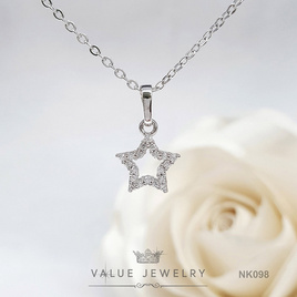 ValueJewelry สร้อยคอพร้อมจี้ ประดับคริสตัลละเอียด ลายดาว Star ขนาดเล็ก เครื่องประดับ สร้อย NK098 - ValueJewelry, ValueJewelry