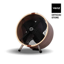 Venz พัดลมตกแต่ง ทรงกลมถังไม้ 12 นิ้ว รุ่น Wooden Fan - Venz, พัดลมตั้งโต๊ะ
