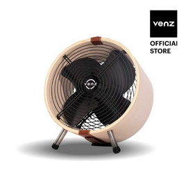 Venz พัดลมตกแต่ง ทรงกลมถังไม้ 12 นิ้ว รุ่น Wooden Fan - Venz