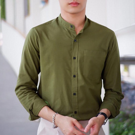 WEES THAILAND เสื้อเชิ้ตผู้ชาย คอจีน ผ้า Oxford - WEES THAILAND, แฟชั่น