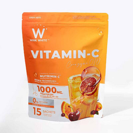 WINK WHITE VITAMIN-C COQ10 PLUSวิตามินซี1000 MG บรรจุ 15 ซอง - Wink White, สินค้าใหม่