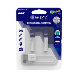 WIZZ ถ่านชาร์จ รุ่น AAA แพ็ก 2 ก้อน - WIZZ, ถ่านไฟฉาย และเครื่องชาร์จ