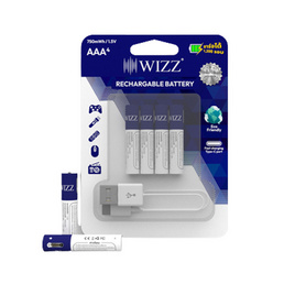 WIZZ ถ่านชาร์จ รุ่น AAA แพ็ก 4 ก้อน - WIZZ, ถ่านไฟฉาย และเครื่องชาร์จ