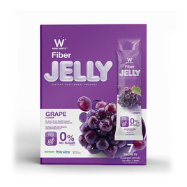 W JELLY PLUS GRAPE FLAVOR DIETARY กลิ่นองุ่น บรรจุ 7 ซอง - Wink White, อาหารเสริม