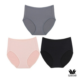 Wacoal Panty กางเกงในรูปทรง SHORT รุ่น WU4T34 สีเบจ-ดำ-เทา Set 3 ชิ้น - Wacoal, สินค้าใหม่แฟชั่น