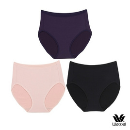 Wacoal Panty กางเกงในรูปทรง SHORT รุ่น WU4T34 สีเบจ-ดำ-ม่วง Set 3 ชิ้น - Wacoal, สินค้าใหม่แฟชั่น
