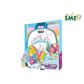 Wanna กระเป๋าสะพายระบายสี Care Bears (ฟ้า) Colouring BACKPACK - Wanna, อุปกรณ์ตกแต่ง, อุปกรณ์งานฝีมือ