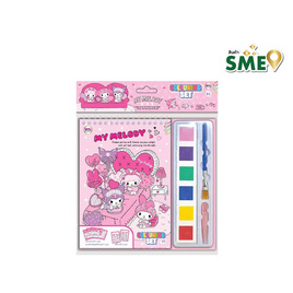 Wanna Colouring Set สมุดภาพระบายสีน้ำ Kuromi & My Melody - Wanna, สินค้าใหม่เครื่องเขียน