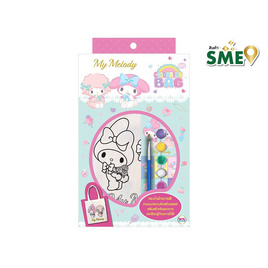 Wanna DIY Colouring Bag กระเป๋าผ้าระบายสี My Melody - Wanna, อุปกรณ์ตกแต่ง, อุปกรณ์งานฝีมือ