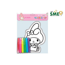 Wanna MY Melody ตุ๊กตาระบายสีซักได้ D.I.Y Washable Toy - Wanna, อุปกรณ์ตกแต่ง, อุปกรณ์งานฝีมือ