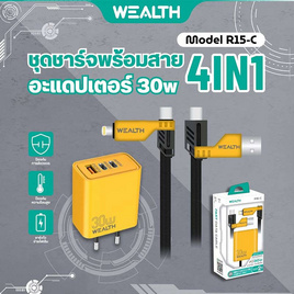Wealth Charger Set 4 in 1 รุ่น R15-C - Wealth, Wealth