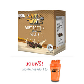 Wheywwl เวย์โปรตีน ขนาด 1 ปอนด์ รสกาแฟ แถมฟรี แก้วเชคเกอร์สีส้ม - Wwl, อาหารเสริมเพิ่มน้ำหนักและกล้ามเนื้อ