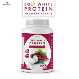 Wisamin EGG WHITE PROTEIN โปรตีนไข่ขาว รสมิกซ์เบอร์รี่ 315 กรัม - Wisamin, อาหารเสริมการออกกำลังกาย